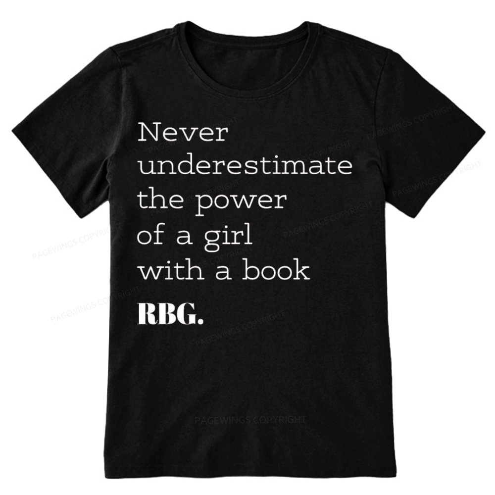 Pagewings Never Underestimate The Power Of a Girl With a Book Unisex Classic T-shirt