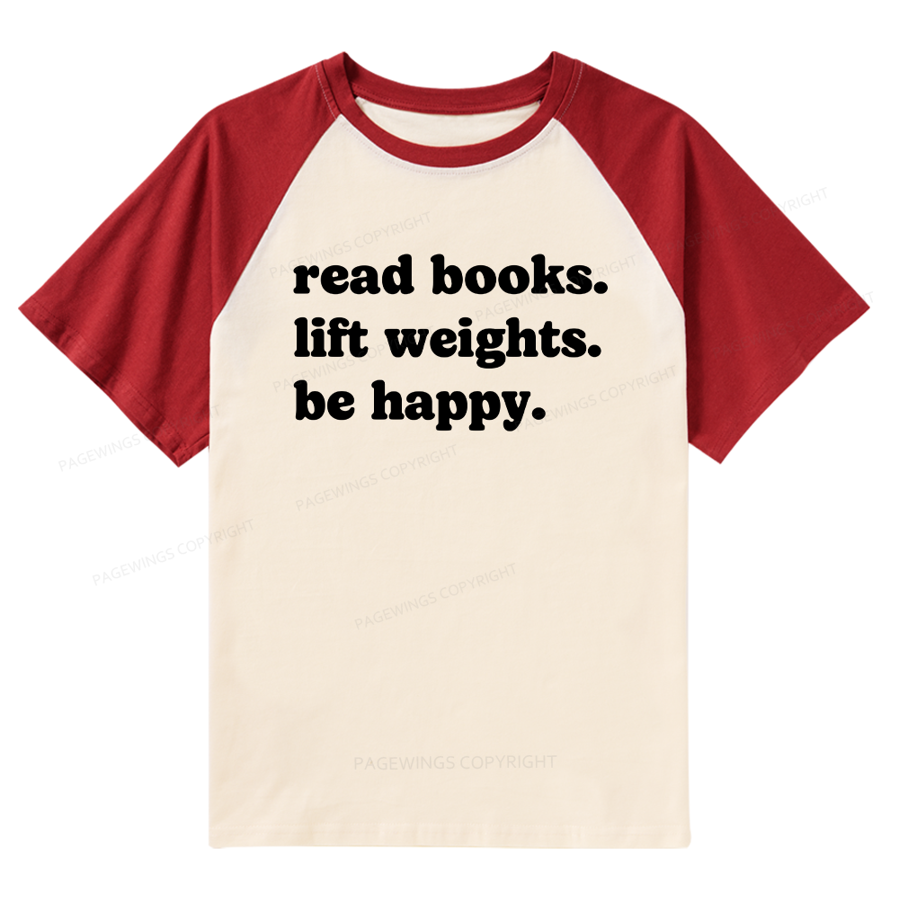 Pagewings Book Lover Gym Raglan T-shirt