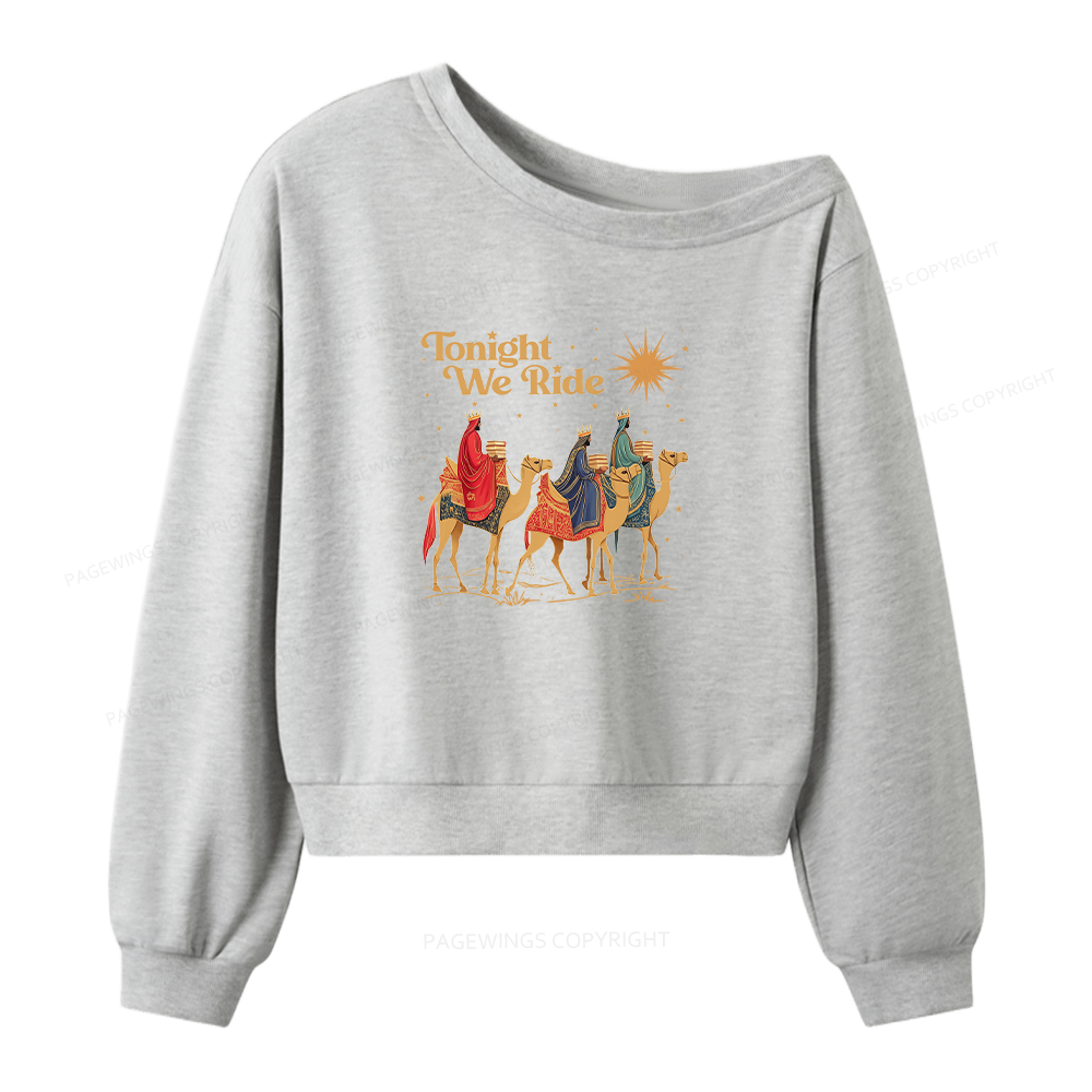 Pagewings Tonight We Ride Women Off Shoulder Sweatshirt