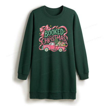 Pagewings Booked For Christmas Sweatshirt Dress