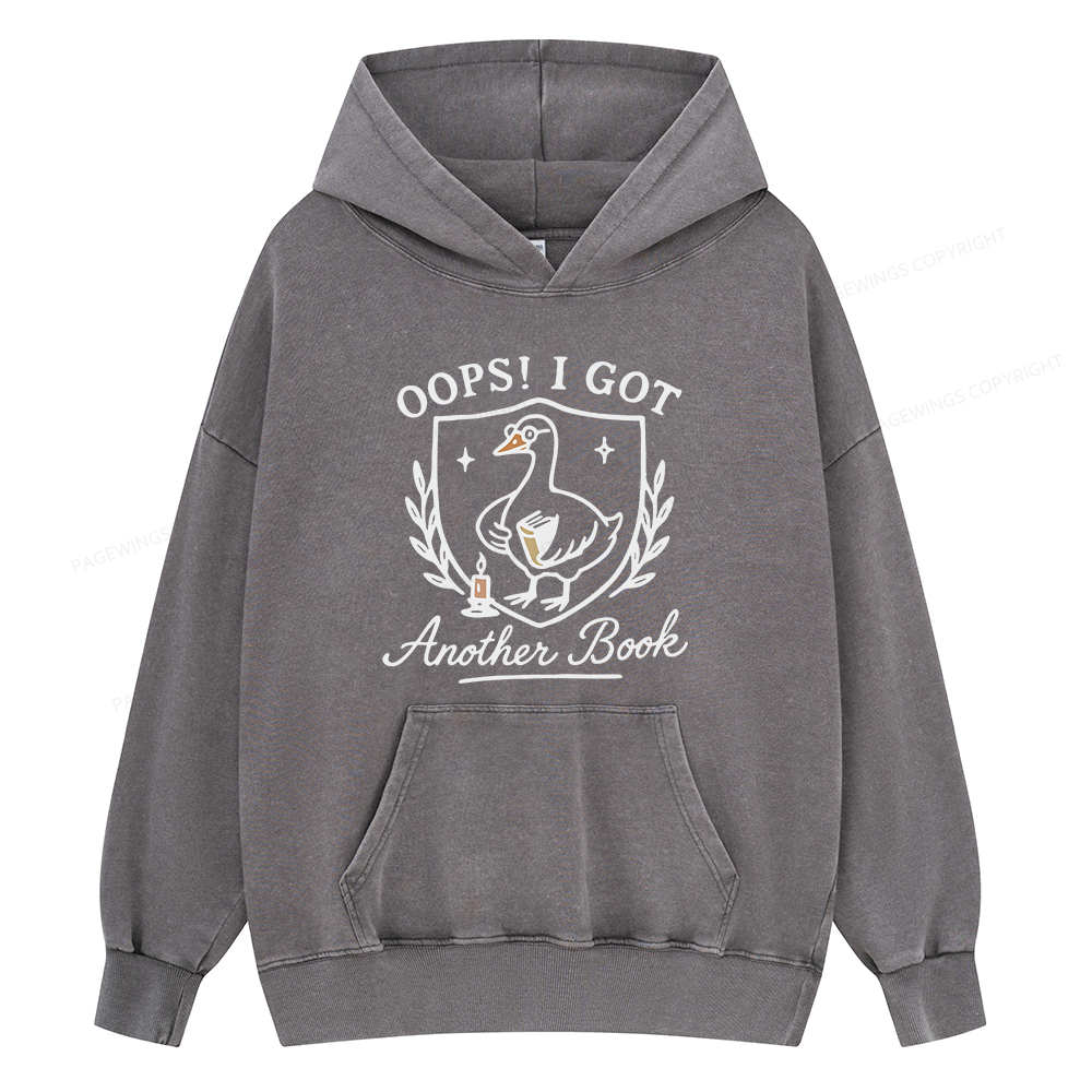 Pagewings Oops I Got Another Book Unisex Washed Hoodie