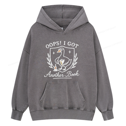 Pagewings Oops I Got Another Book Unisex Washed Hoodie