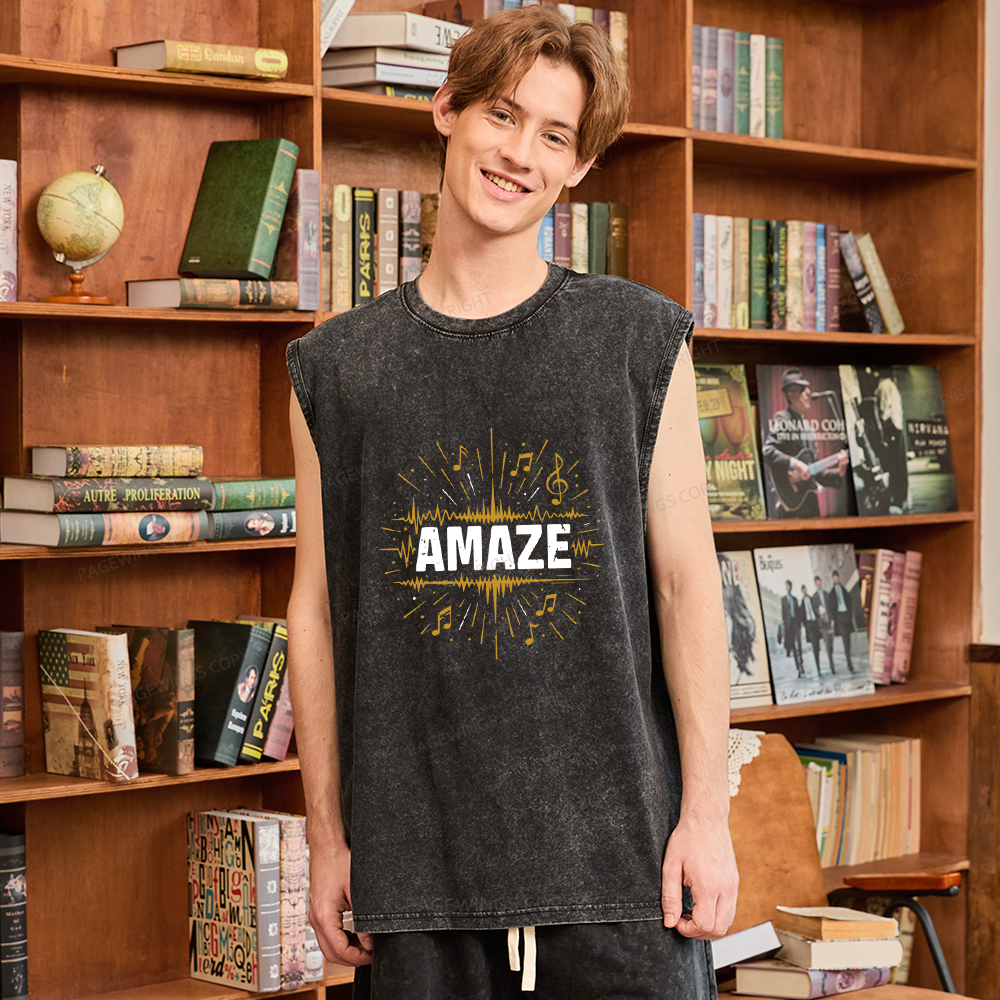 Pagewings Amaze Unisex Washed Tank Top