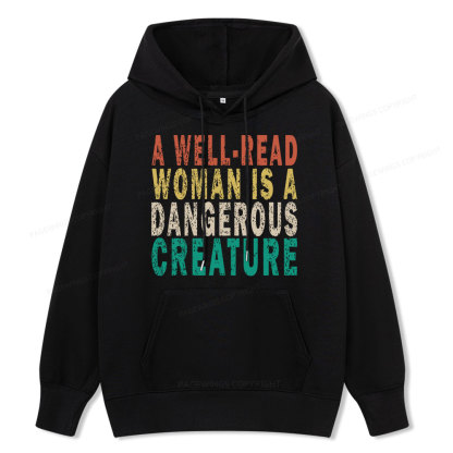 Pagewings A Well-Read Woman Is A Dangerous Creature Unisex Classic Hoodie