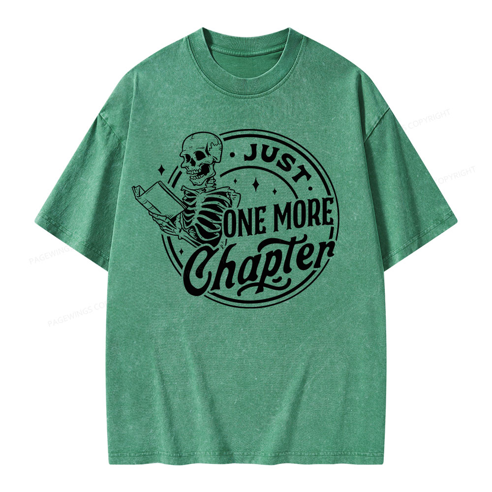 Pagewings Just One More Chapter Unisex Washed T-shirt