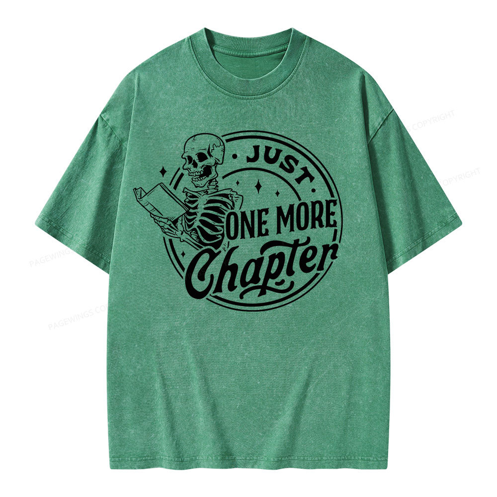 Pagewings Just One More Chapter Unisex Washed T-shirt
