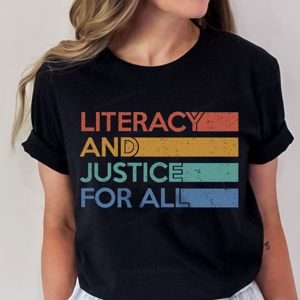 Pagewing Literacy and Justice For All Unisex Classic T-shirt