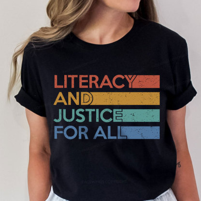 Pagewing Literacy and Justice For All  Unisex Classic T-shirt