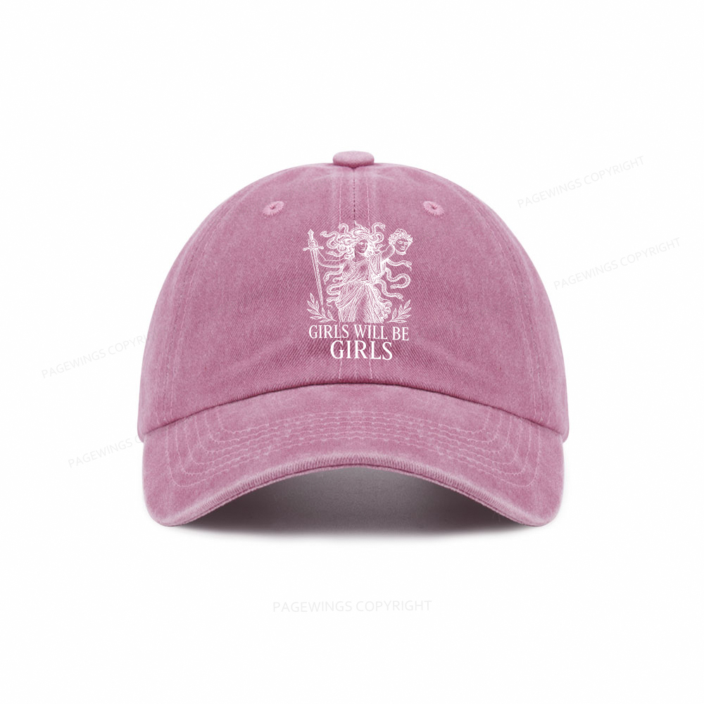 Pagewings Girls Will Be Girls Washed Cap