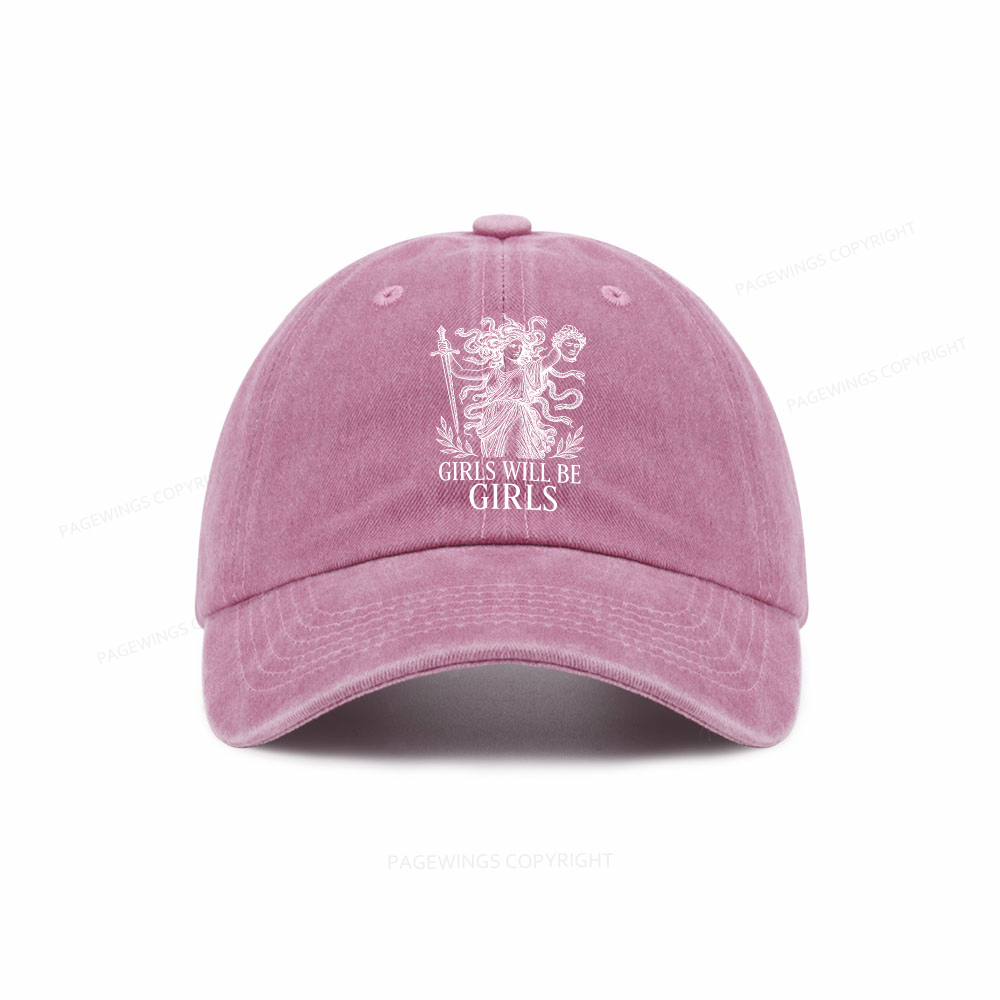 Pagewings Girls Will Be Girls Washed Cap
