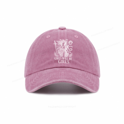 Pagewings Girls Will Be Girls Washed Cap