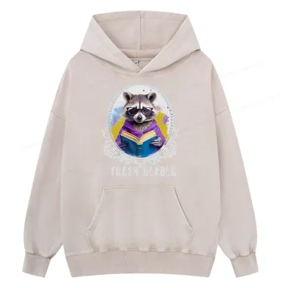 Pagewings Trash Reader Unisex Washed Hoodie