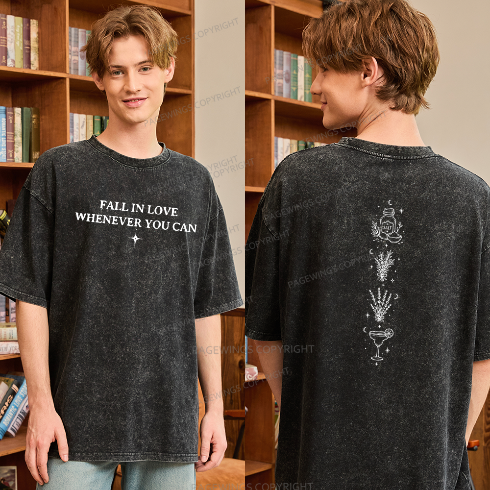 Pagewings Retro Halloween Unisex Washed T-shirt