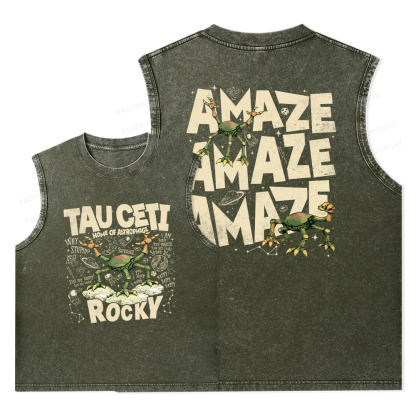 Pagewings Rocky Tau Ceti Home of Astrophage Unisex Washed Tank Top