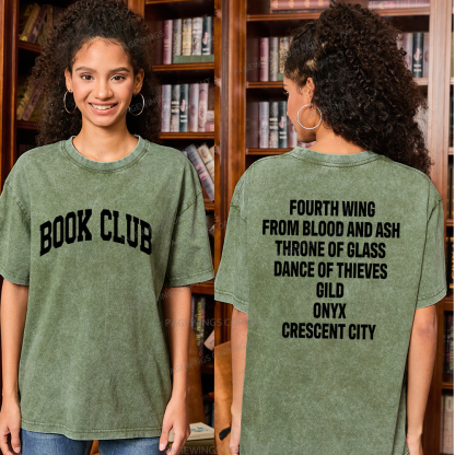 Pagewings Personalized Book Club Unisex Washed T-shirt