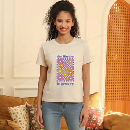 Pagewings The Library is Groovy Women's Washed T-shirt