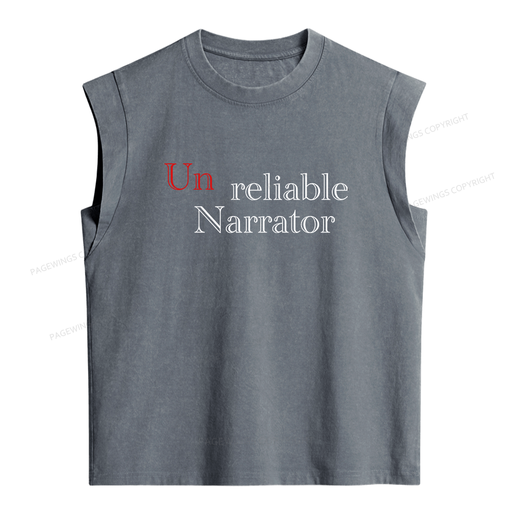 Pagewings UnReliable Narrator Women's Washed Tank Top