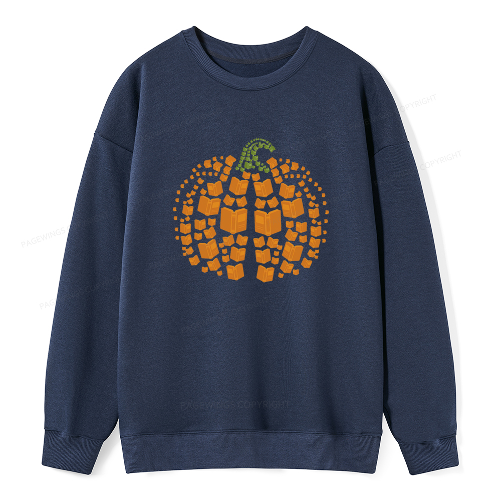 Pagewings Thanksgiving Book Pumpkin Unisex Classic Sweatshirt