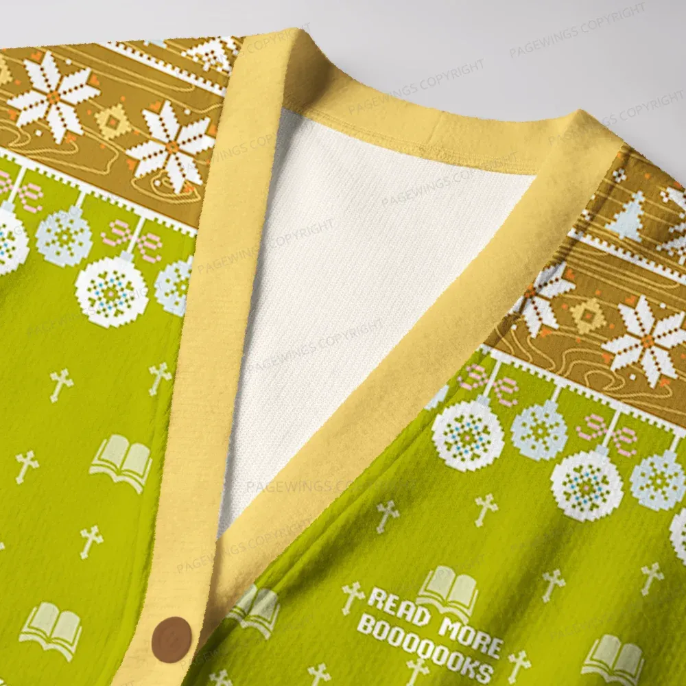 Pagewings Read More Boooooks Unisex Ugly Cardigan Sweaters