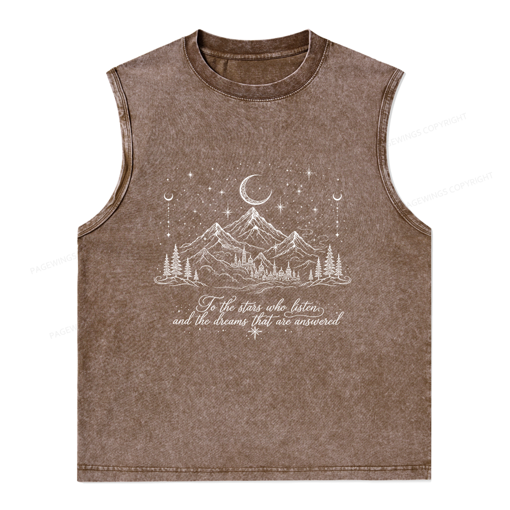 Pagewings Fantasy Bookish Unisex Washed T-shirt Unisex Washed Tank Top