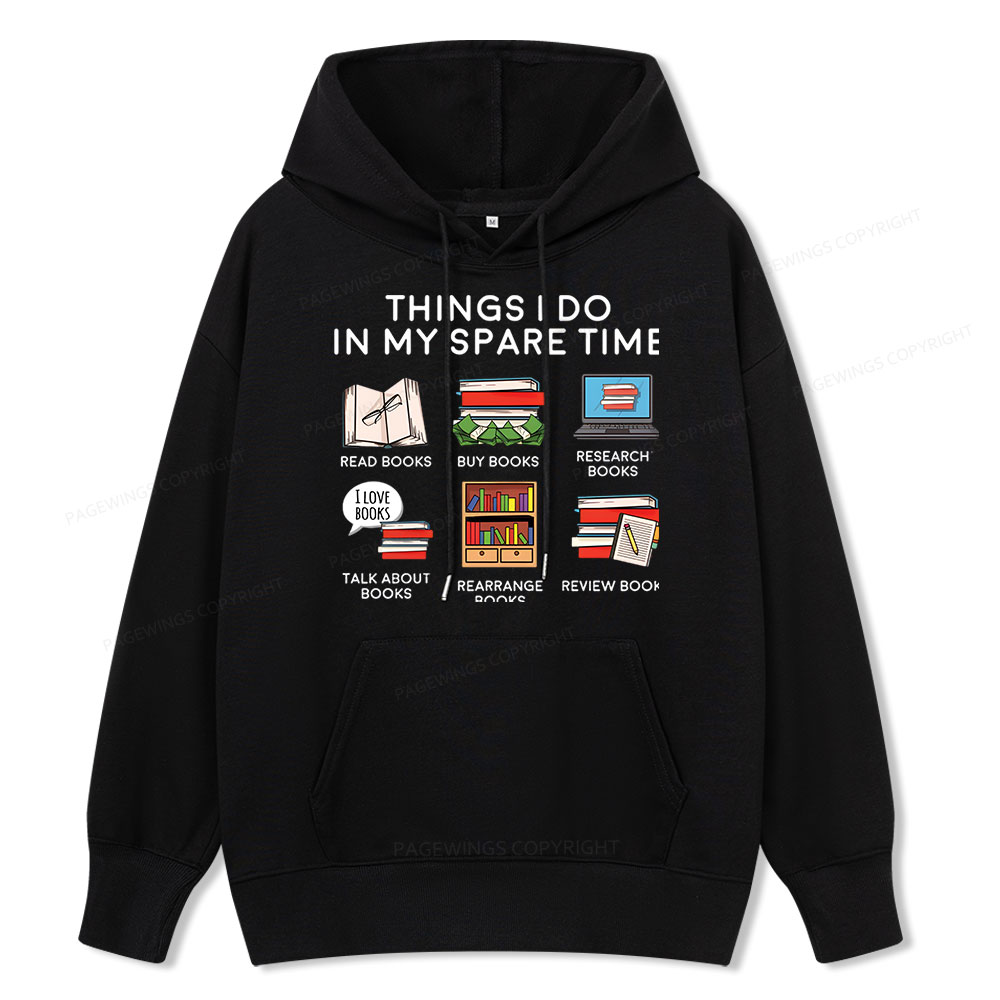 Pagewings Books Reading In My Spare Time Unisex Classic Hoodie