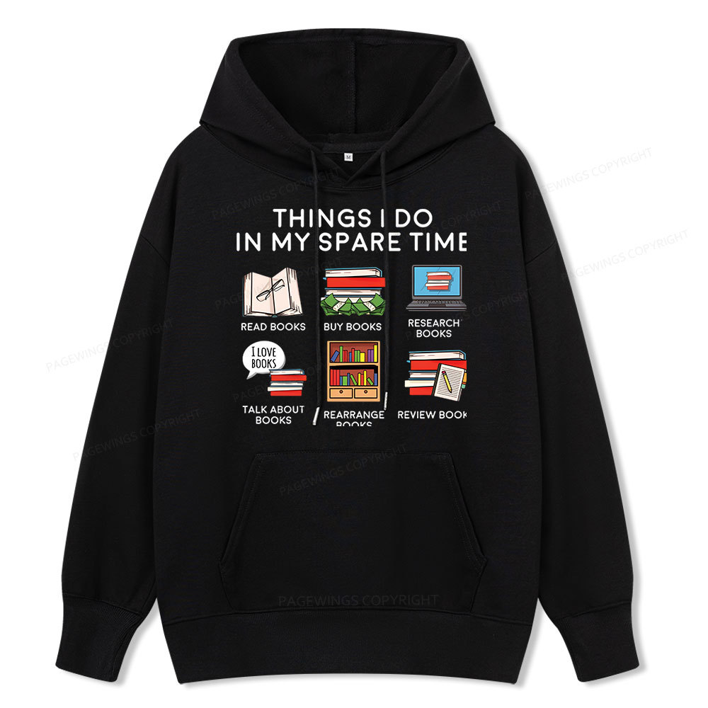 Pagewings Books Reading In My Spare Time Unisex Classic Hoodie