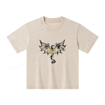 Pagewings Dragon Fantasty Unisex Kids Washed T-shirt