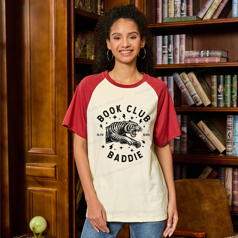 Pagewings Book Club Raglan T-shirt