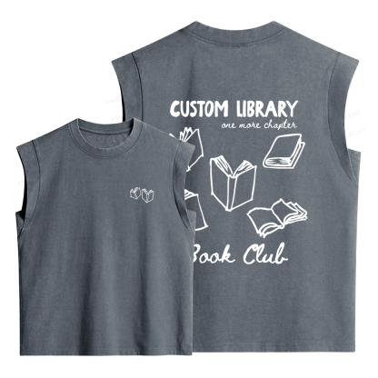 Pagewings Personalized Library Book Club Women's Washed Tank Top