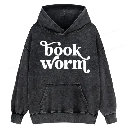 Pagewings Book Worm Unisex Washed Hoodie