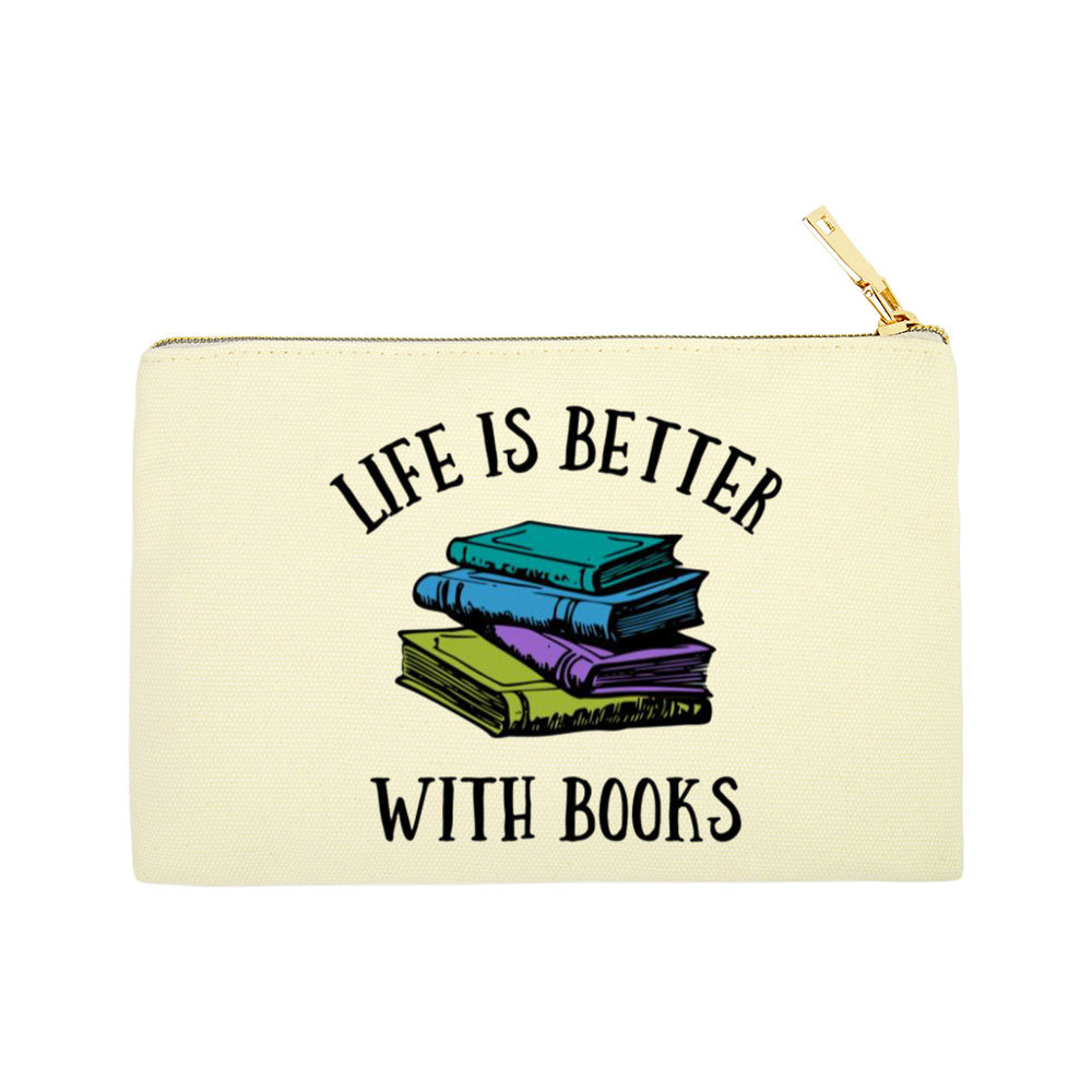 Pagewings Life's Better With Books Pouch