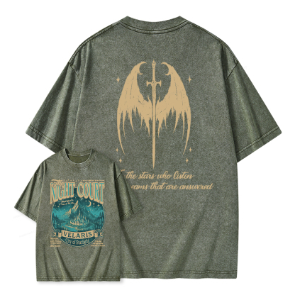 Pagewings Vintage Fantasy Unisex Washed T-shirt