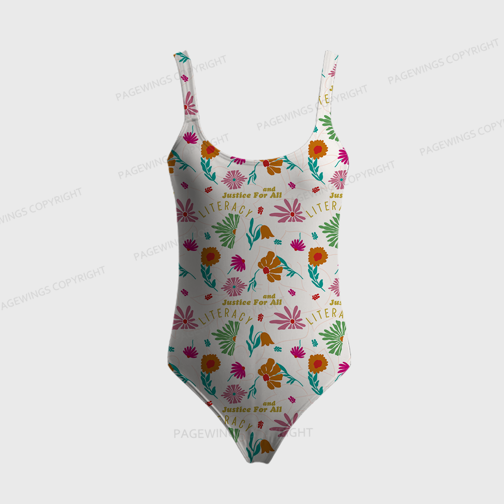 Pagewings Justice Literacy For All One-Piece Swimsuit 