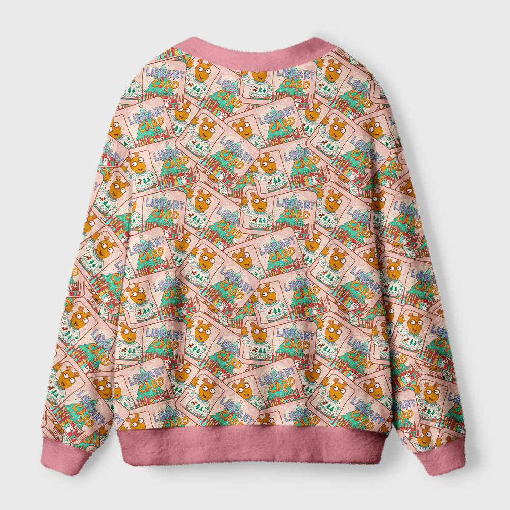 Pagewings Library Card Light Knit Unisex Cardigan Sweaters