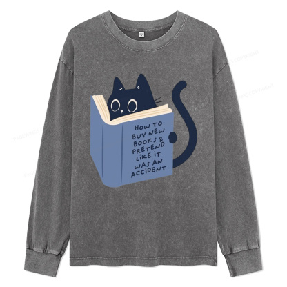 Pagewings How To Buy New Books Unisex Washed Long Sleeve T-shirt