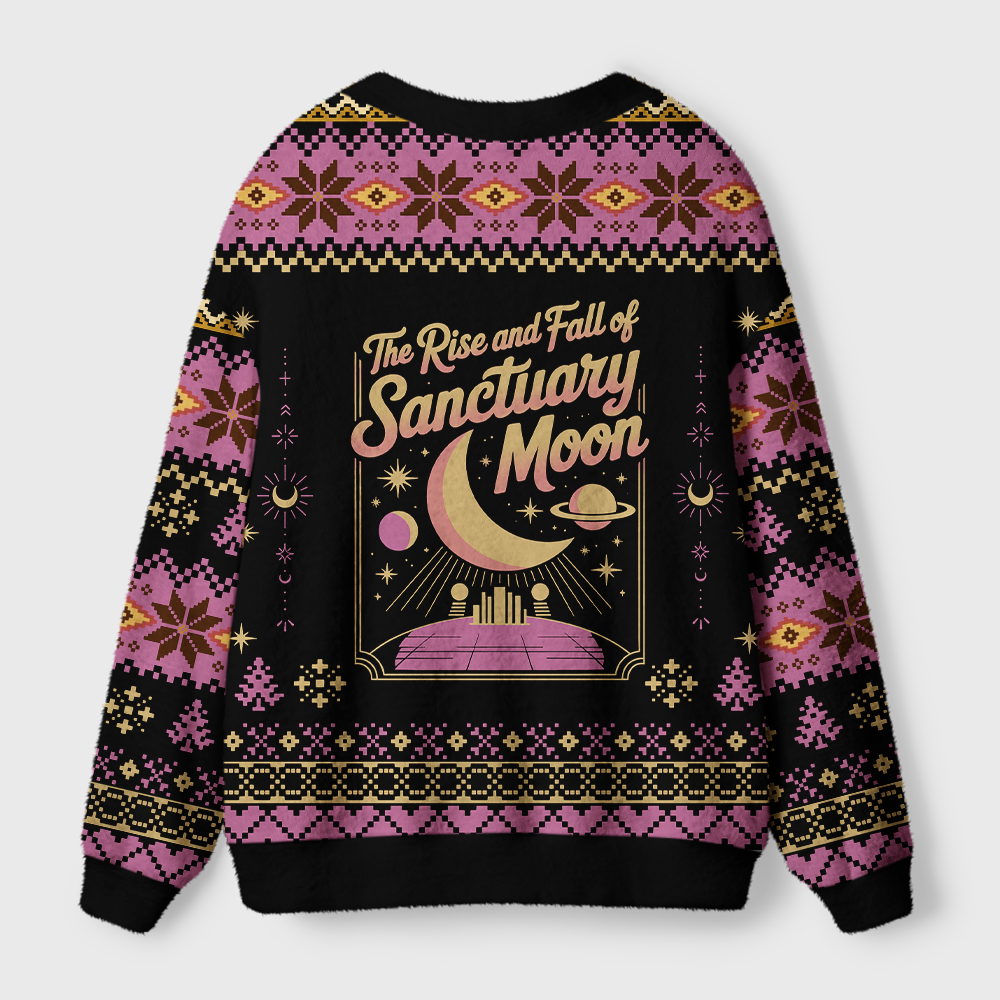 Pagewings The Rise And Fall Of Sanctuary Moon Light Knit Unisex Cardigan Sweaters