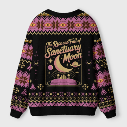 Pagewings The Rise And Fall Of Sanctuary Moon Light Knit Unisex Cardigan Sweaters
