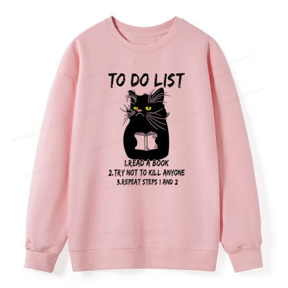 Pagewings Black Cat To Do List Unisex Classic Sweatshirt
