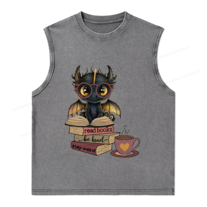 Pagewings Fourth Wing Dargon Unisex Washed Tank Top
