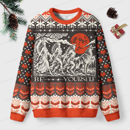 Pagewings Feral Girl Goth Unisex Ugly Light Knit Sweatshirt