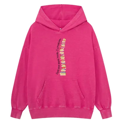 Pagewings Just One More Book I Promise Unisex Washed Hoodie