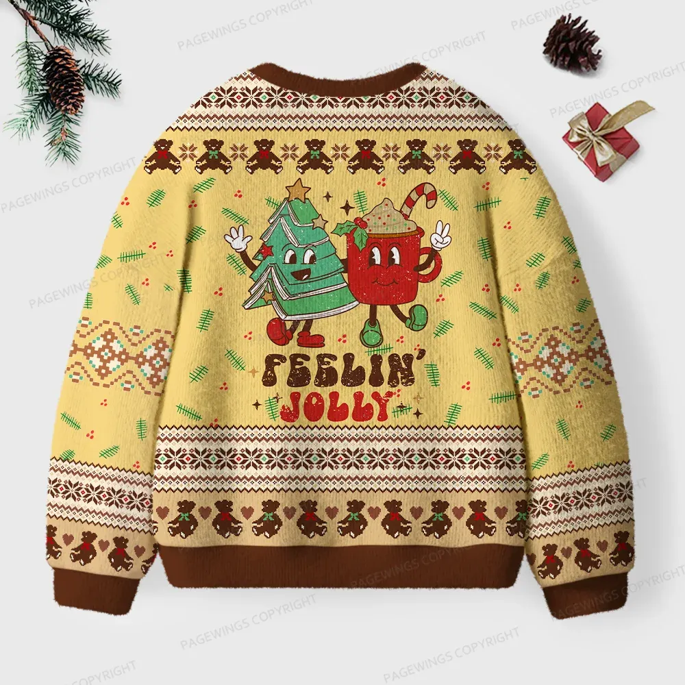 Pagewings Y’All Feelin’ Jolly Unisex Ugly Knit Sweatshirt