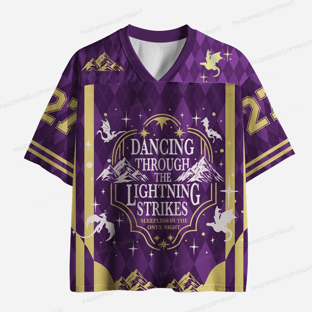 Pagewings Dancing Through The Lightning Strikes Unisex Mesh Jersey