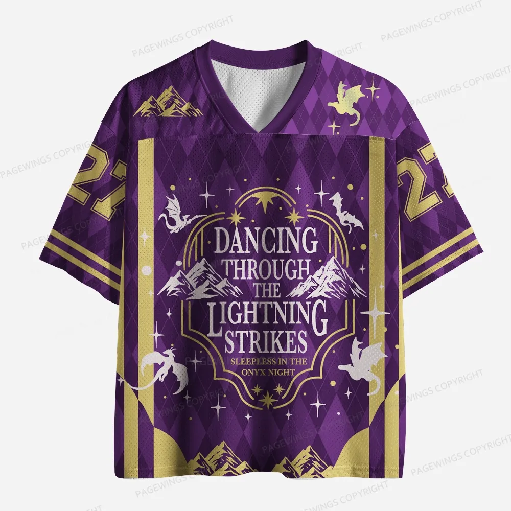 Pagewings Dancing Through The Lightning Strikes Unisex Mesh Jersey