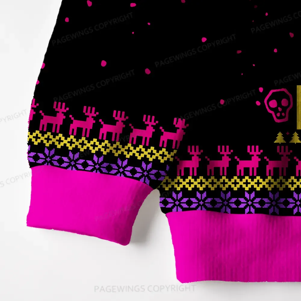 Pagewings God Dammit Donut Unisex Ugly Knit Sweatshirt