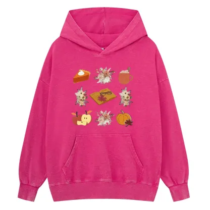 Pagewings Thanksgiving Book Unisex Washed Hoodie