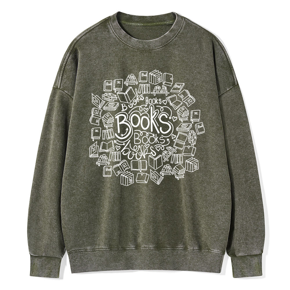 Pagewings Book Lover Unisex Washed Sweatshirt