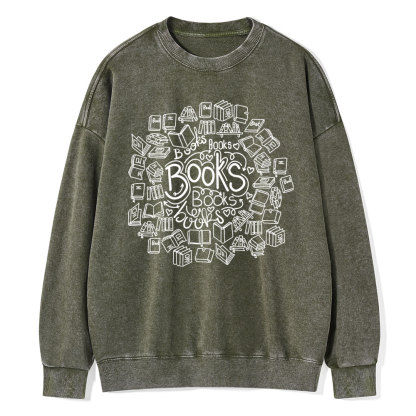 Pagewings Book Lover Unisex Washed Sweatshirt