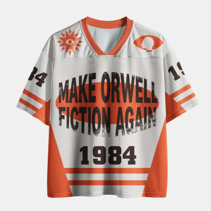 Pagewings Make Orwell Fiction Again Unisex Mesh Jersey