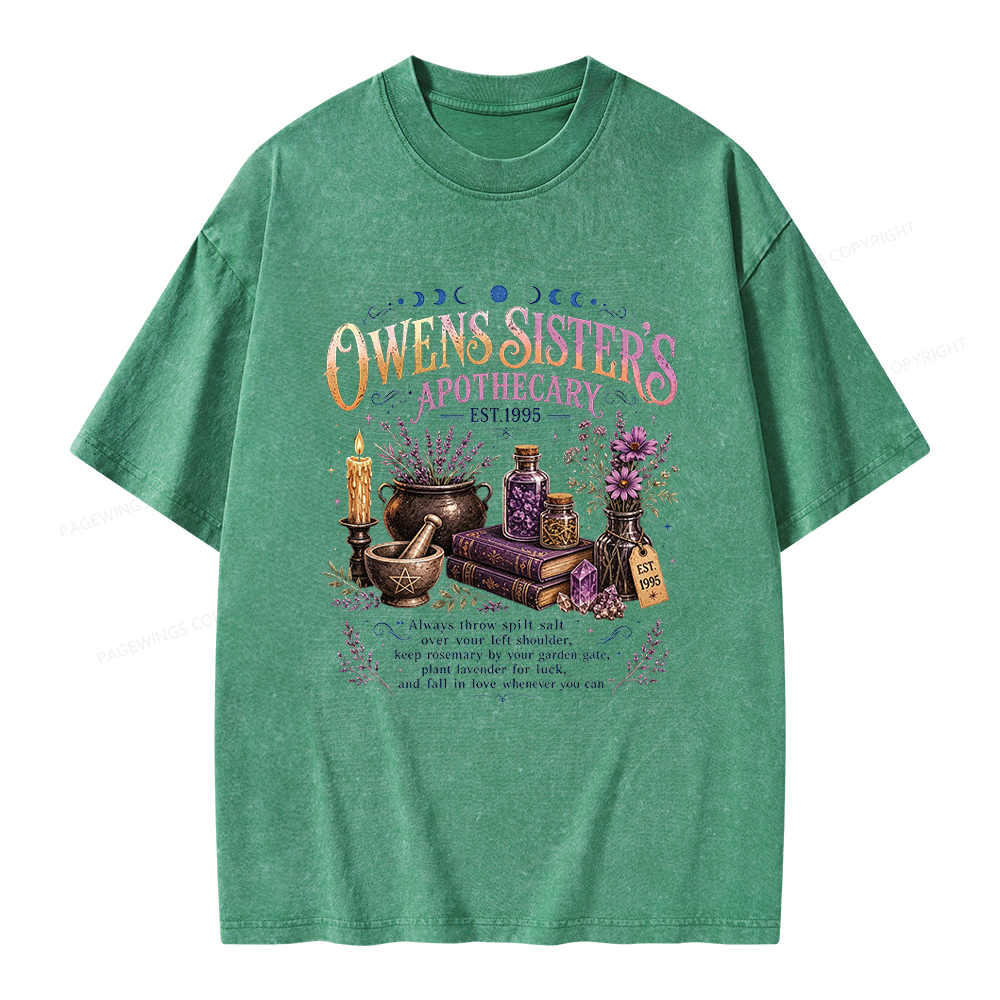 Pagewings Mystical Witchy Unisex Washed T-shirt